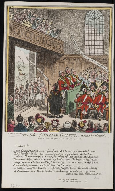 The Life of William Cobbett, written by himself, 1809 by James Gillray